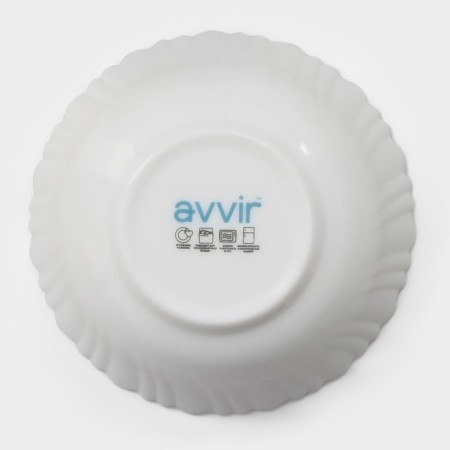 Service "Diva", 18 objects: 6 plates D = 17.5 cm, D = 23 cm, D = 16.5 cm, glass ceramics, white color-3