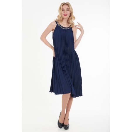 Women's dress, size 48, blue color-2