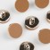 A set of plastic buttons on the leg, d = 15 mm, 10 pcs, matte, brown color