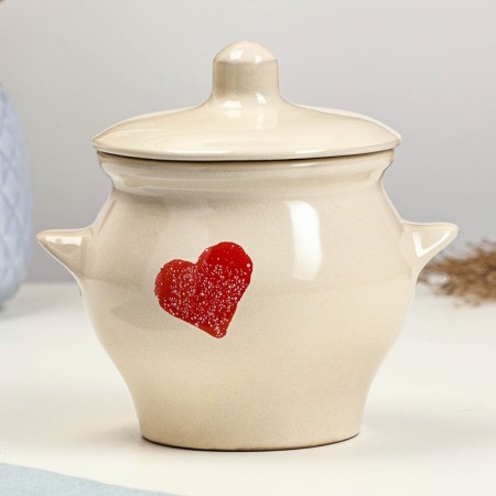Ceramic pot for baking No. 6, 0.65l / 12x12cm, Valentine