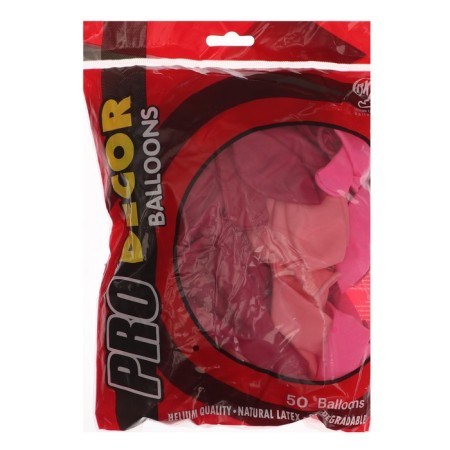 Latex ball 12 ", pastel, set 50 pcs., Pink mix color-1