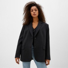 Women's jacket with buttons on the back MIST, R.XS-S, black
