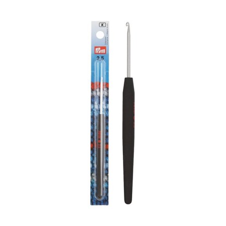 Soft hook knitting with a soft handle, 2.5 mm/14 cm