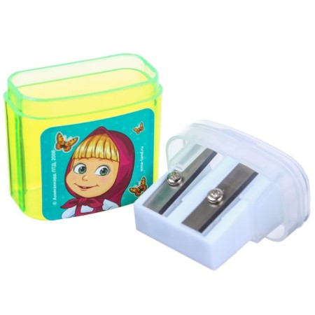 Plastic grinding with a container, double, mix, Masha and bear-4