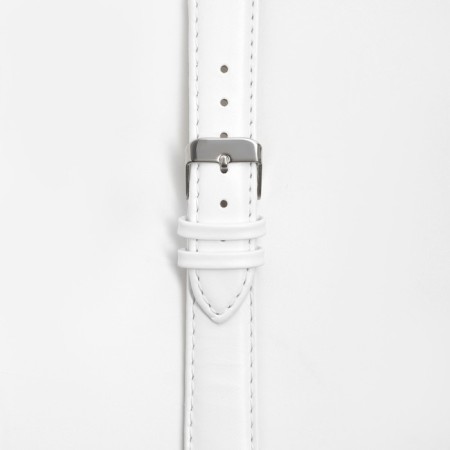 Watch strap, 18 mm, harness 75 mm, larynx 115 mm, genuine leather, white-3