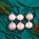 Set of balls plastic D-8 cm, 6 pcs "Noch" ornament, pink