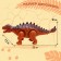Dinosaur "Anquilosavr" works from batteries, light and sound, brown color