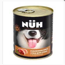 Wet feed nuh duck bezernovaya for dogs of medium and large rocks 340 gr.