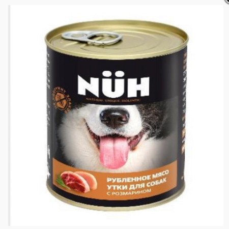 Wet feed nuh duck bezernovaya for dogs of medium and large rocks 340 gr.