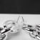 Earrings Metal "Chain" Round links 4 pcs., Silver color