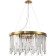Crystal Crystal Chandelier Venecia 8xe14 40W, size 60x60x45-92 cm, bronze color