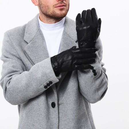 Gloves male, dimensionless, with insulation, black color-3