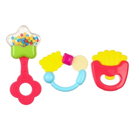 A set of rattles "Sweets", with elastic elements, 3 pcs, crumb I-2