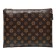 Folder for notebooks A5, 245 x 200 x 10 mm, lightning from above, leather, de Vente monogram, unisex, brown