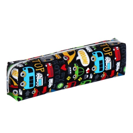 School Penal on the zipper Calligrata "Machines", black
