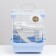 The cage for rodents is equipped, 23 x 19 x 28 cm, blue