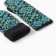 Double female mittens "ornament", black/blue color, river 18