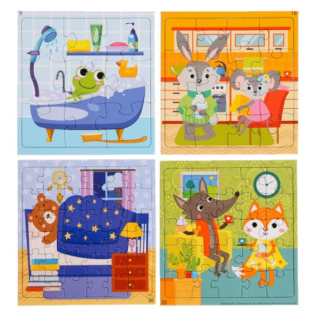 Puzzle Vimmelbuk 4 in 1 "Home Comple", 9-16-25-36 elements-3