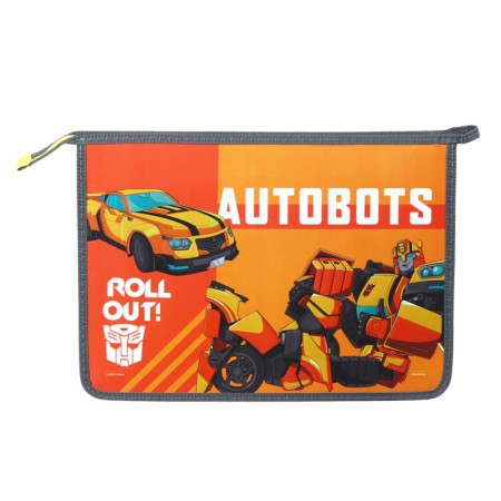 A4 notebook folder, with a zipper, with a metallic effect, transformers-6