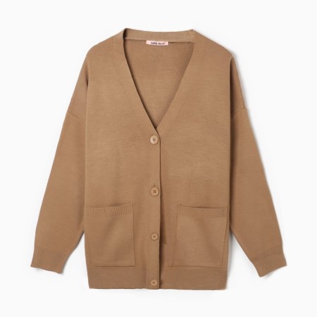 Cardigan female, beige color, one size (42-46)-3
