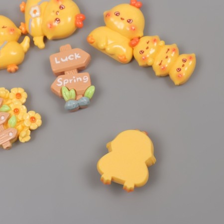 Decor for creativity plastic "Chickens" Assorted set 7 pcs 2x2x1 cm-2