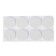 Furniture round tundra, d = 38 mm, 8 pcs., Polymer, white