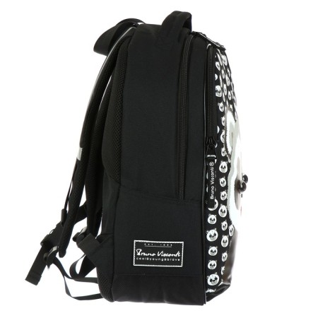 School backpack Bruno VisConti, 42 x 31 x 14 cm, ergonomic back, Panda-3