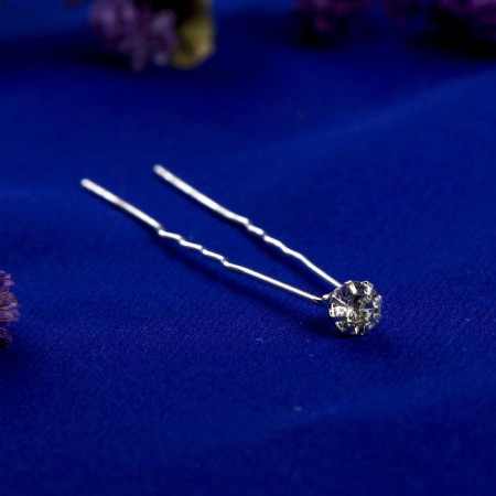 Hair hairpin "Classic shine" silver
