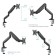 Broke for Monitors Onkron G100 White 13 "-32" Max.9kg Table turn and slope of vert 102950