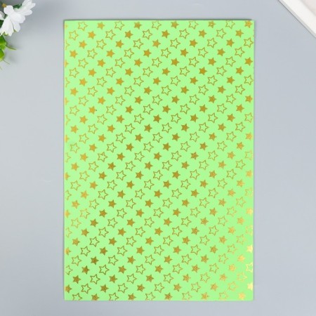 Foamiran holography "Starks on bright green" 2 mm format A4 set of 5 sheets-3