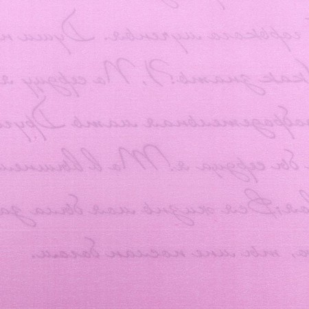 Paper white craft, bilateral, pink, letter on white, 0.6 x 10 m-2