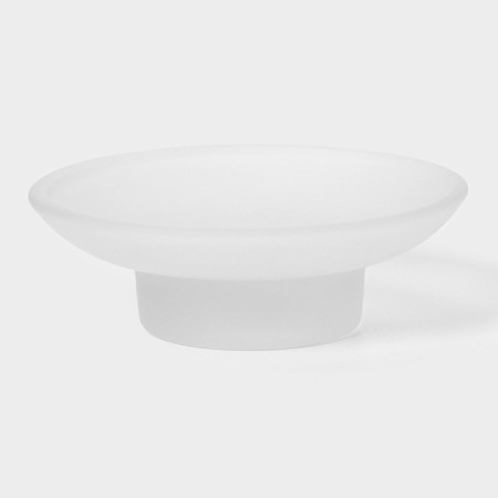 Glass soap dish, 10.7 × 10.7 × 3.7 cm, matte-3