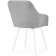 Slame Slam Metal Carcass stool, metal/velor, white/gray 53x64x83 cm