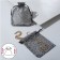 Gift bag "branches" 10 × 12, black color with silver