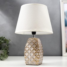 Table lamp 16445/1wt E14 40W white-gold 22x22x34 cm Risalux
