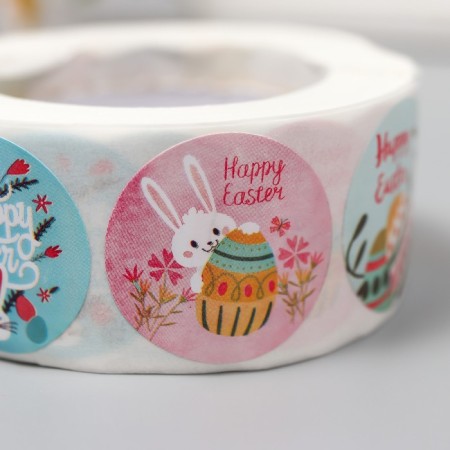 Stick Paper "Easter bunnies" d = 2.5 cm 500 pcs in a roll 3x6.5x6.5 cm-3