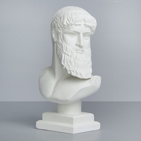 Gypsum figure famous people: Bust of Zeus - Poseidon, 17 x 9 x 29 cm