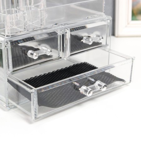 ORGANIZER CHARGANIZER Plastic 3 Transparent boxes 16x19x12 cm-3