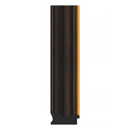 Mirror with fatset in a baguette frame, a black tree with gold 71 mm, 64x94 cm-2