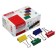 Papers clamps 41 mm, 12 pieces, development, metal, mix x 4 colors, cardboard box