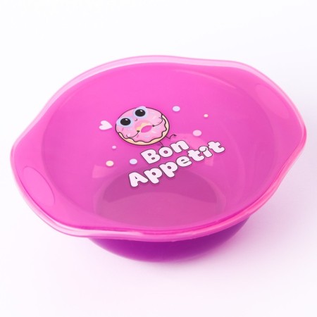 Bon Appetit feeding plate, with lid, purple color-1
