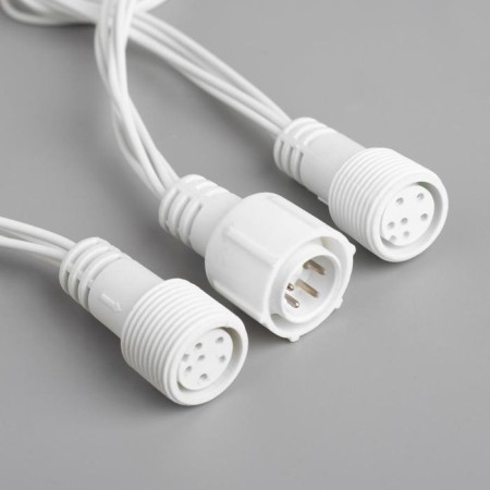 Girlynda "Waterfall" 2 × 1.5 m, IP44, UMS, white thread, 400 LED, white glow, 8 modes, 220 V-5