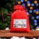 Gift bag with thermal monklake, 10 x 14 cm, red