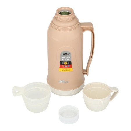 Thermos 1.7 l, with a glass flask, retains heat 14 hours, 14 x 34 cm, beige-1