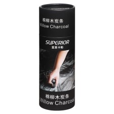 Natural coal 22 pieces, diameter-7-9mm in a cardboard tube, black
