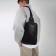 Bag - sling, textura, genuine leather, black color