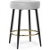 Barrier stool Plato metal/velor, black/light gray 43x43x65 cm