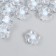 Plastic beads "Flower with blue mean" gloss 20 g 0.6x1.2x1.2 cm