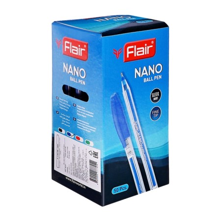 Balloon handle Flair noki, striped case, node-bela 0.5 mm, oil base., Blue rod-4