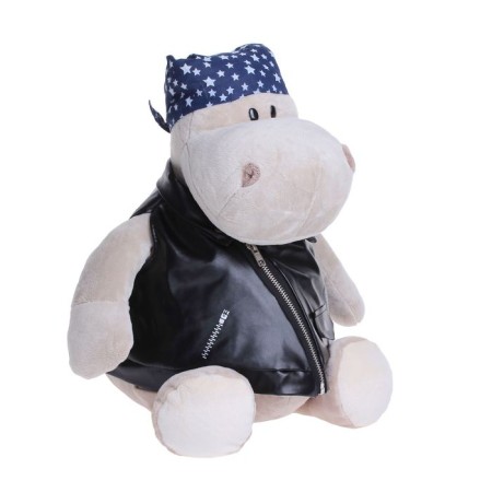 Soft toy "Hippo biker"-1